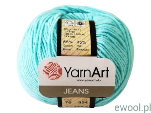 Włóczka Jeans YarnArt 76  kolor turkusowy jasny
