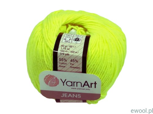 Włóczka Jeans YarnArt 58 kolor żółty neonowy.jpg