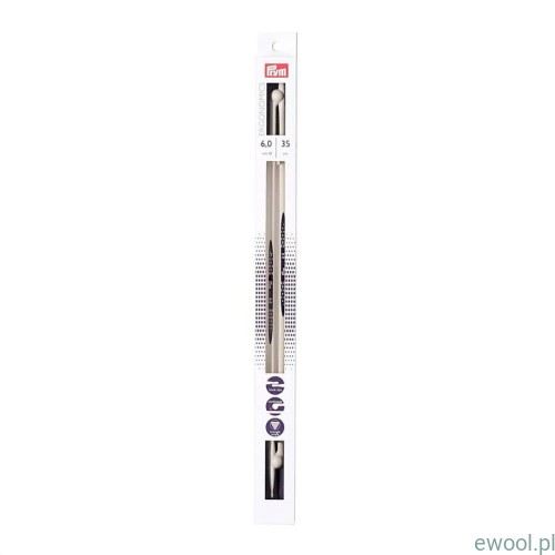 Druty proste PRYM Ergonomics 6,0mm/35cm