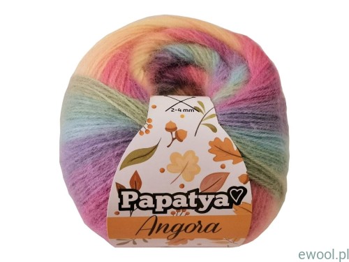 Włóczka cieniowana na chusty i szale Angora Papatya kolor 11