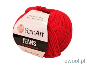 Włóczka Jeans YarnArt 90  kolor czerwony   