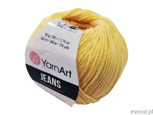 Włóczka Jeans YarnArt 88 kolor żółty