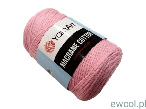 Sznurek  Macrame Cotton  762  kolor różowy