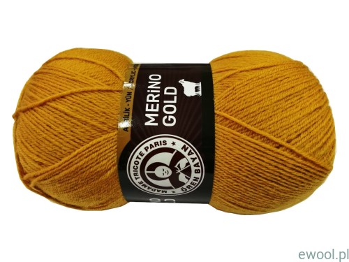 Włóczka Merino Gold Madame Tricote Paris 115 kolor miodowy