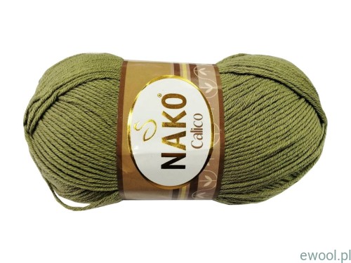 Włóczka NAKO Calico 11923 kolor oliwkowy