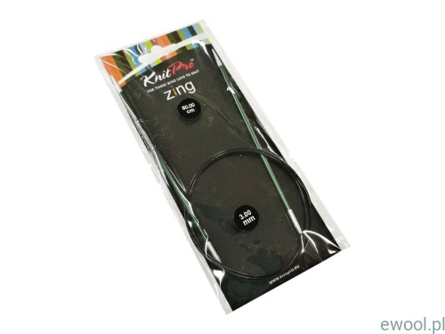 KnitPro Zing druty na żyłce 3.00mm/80cm