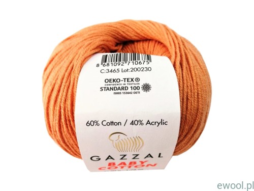 Włóczka  Baby Cotton 3465

kolor łososiowy