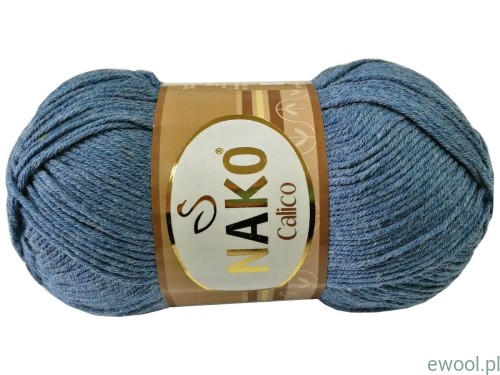 Włóczka NAKO Calico 6614 kolor jeansowy