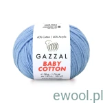 Włóczka  Baby Cotton 3423  kolor niebieski