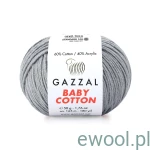 Włóczka  Baby Cotton 3430  kolor szary   