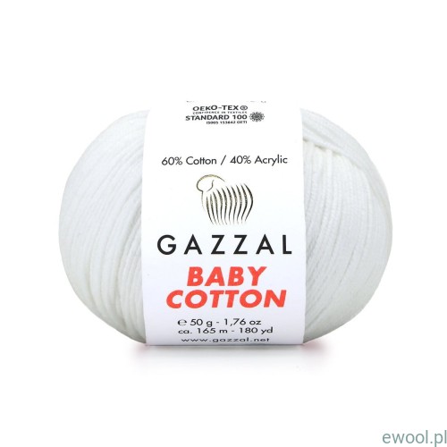 Włóczka Baby Cotton 3432 kolor biały