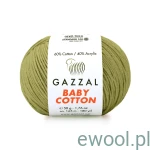 Włóczka  Baby Cotton 3464  kolor khaki   