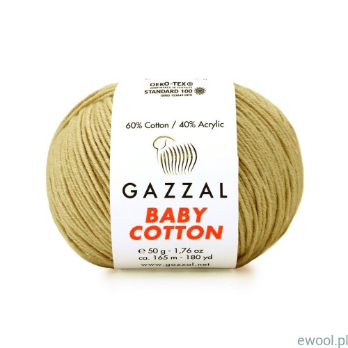 Włóczka Baby Cotton 3446 kolor beżowy