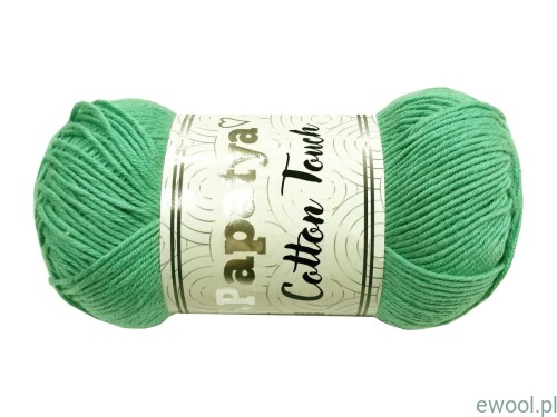 Włóczka Papatya Cotton Touch 0670 50g kolor szmaragdowy
