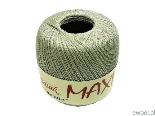 Kordonek Maxi Metallic Altin Basak 1621 kolor szary ze srebrną nitką