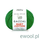 Włóczka  Baby Cotton 3456  kolor zielony