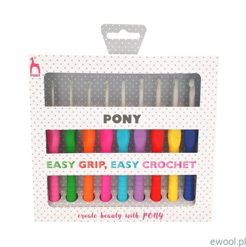 Zestaw szydełek teflonowych Easy Grip, Easy Crochet Pony