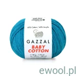 Włóczka  Baby Cotton 3428  kolor niebieski