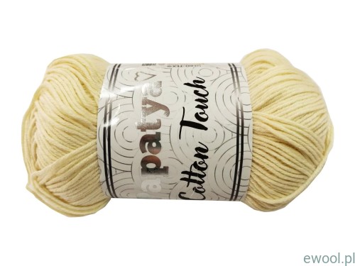 Włóczka Papatya Cotton Touch 0050 50g kolor kremowy