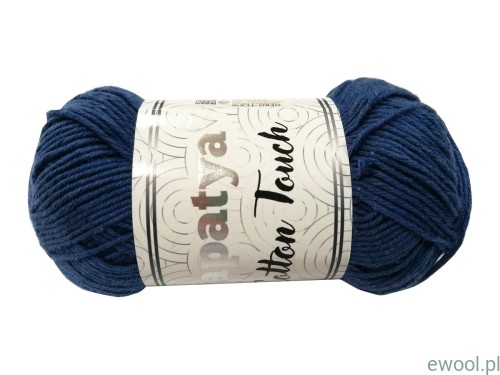 Włóczka Papatya Cotton Touch 0480 50g kolor granatowy