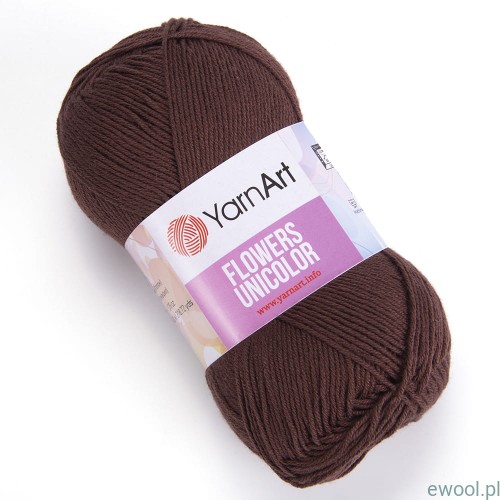 Włóczka Flowers Unicolor YarnArt  kolor 766 brązowy