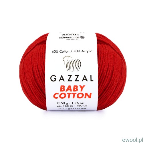 Włóczka Baby Cotton 3439 kolor czerwony