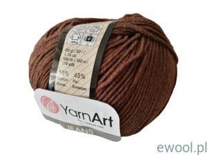 Włóczka Jeans YarnArt 70  kolor brązowy