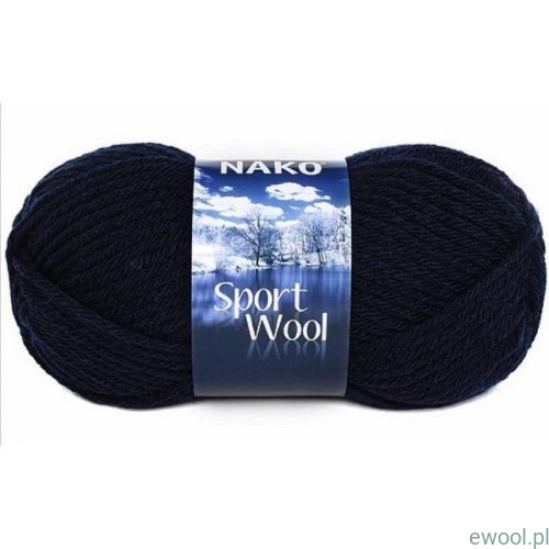 Włóczka Nako Sport Wool 3088 kolor granatowy