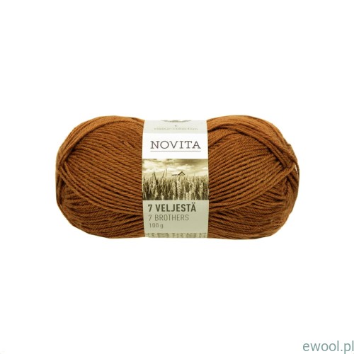 Włóczka 7 Veljesta 691 kolor brązowy
