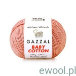 Włóczka  Baby Cotton 3444  kolor pudrowy róż   