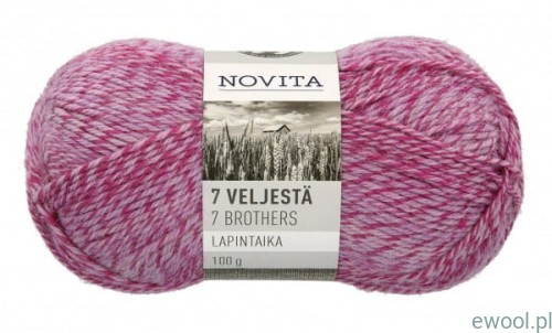 Włóczka 7 Veljesta Lapintaika Novita 879 kolor Amethyst