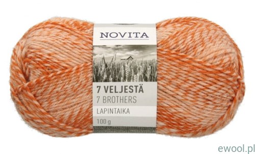 Włóczka 7 Veljesta Lapintaika Novita 823 kolor Carnelian