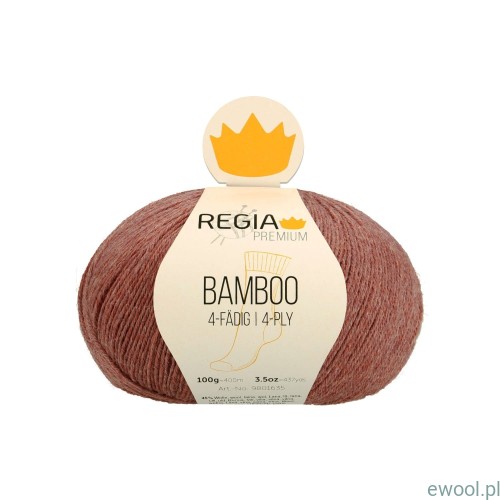 Włóczka skarpetkowa Regia Premium Bamboo 00083 kolor Brown Red 100g