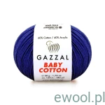 Włóczka  Baby Cotton 3421  kolor chabrowy