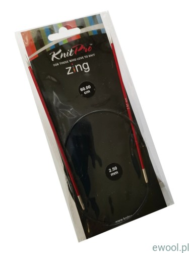 KnitPro Zing druty na żyłce 2.50mm/60cm