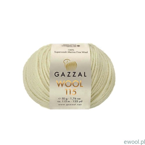 Włóczka Wool 115 kolor ecru 3301