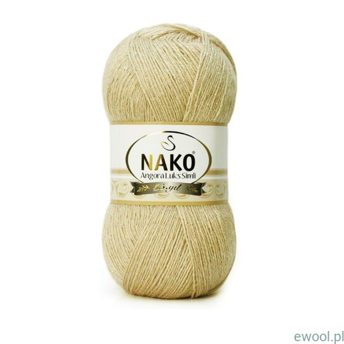Włóczka Angora Luks Simli NAKO 6858SE

kolor beżowy z błyszczącą nitką