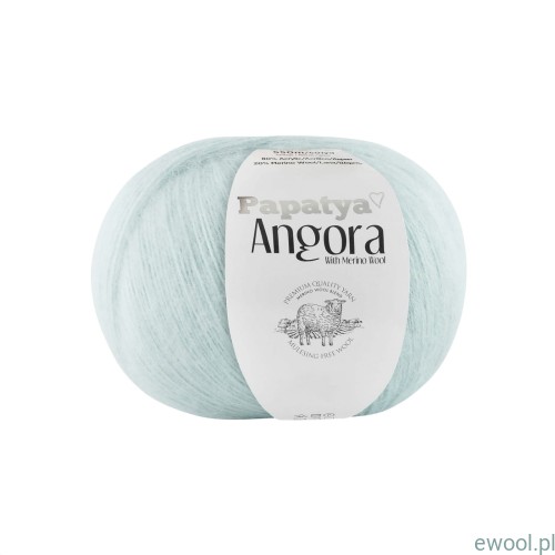 Włóczka Angora Papatya kolor 5820 kolor blady miętowy