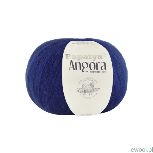 Włóczka Angora Papatya kolor 5280 kolor granatowy