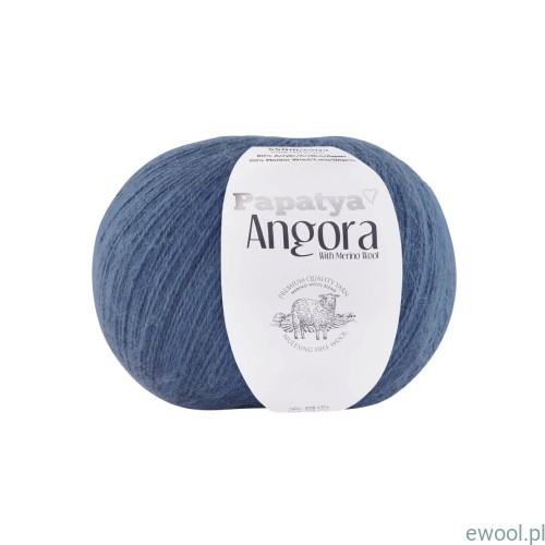 Włóczka Angora Papatya kolor 5680 kolor jeansowy