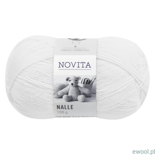Włóczka Nalle Novita 011 kolor White