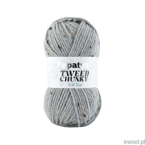 Włóczka Tweed Chunky Papatya 2150 kolor szary