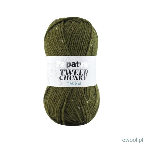 Włóczka Tweed Chunky Papatya 6970 kolor zielony