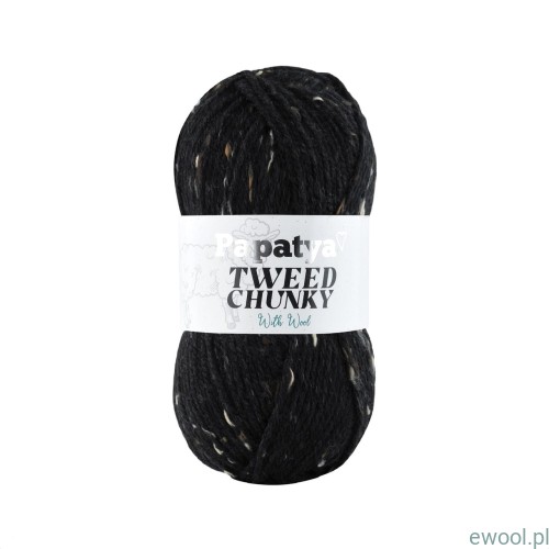 Włóczka Tweed Chunky Papatya 2000 kolor czarny