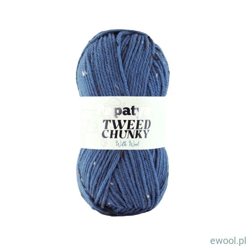 Włóczka Tweed Chunky Papatya 5680 kolor jeansowy