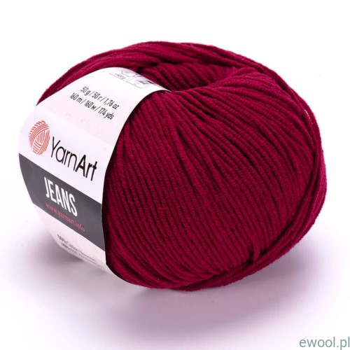 Włóczka Jeans YarnArt 66 kolor bordowy