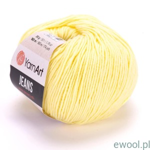 Włóczka Jeans YarnArt 67  kolor jasny żółty