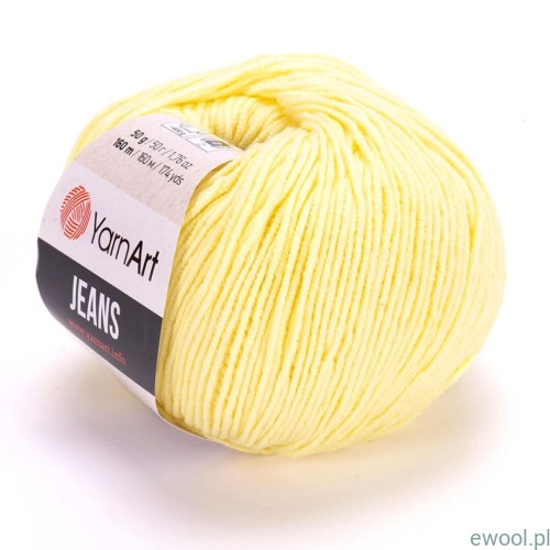 Włóczka Jeans YarnArt 67 kolor jasny żółty