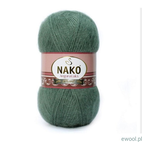 Włóczka Angora Luks NAKO 1631 kolor zielony