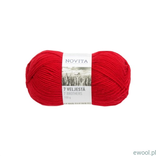 Włóczka 7 Veljesta 549 kolor czerwony